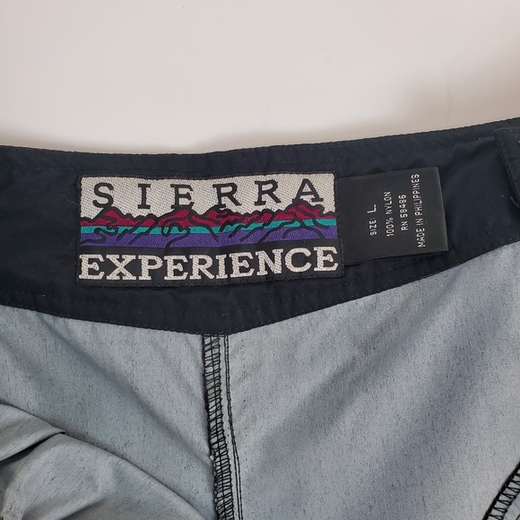 Vintage Sierra Experience Nylon Windbreaker Parachute Pants L Mens Zip Down Legs - Picture 7 of 13
